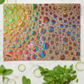 カラフルな多彩の石鹸の泡の芸術 キッチンタオル (折り畳み)