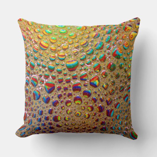 カラフルな多彩の石鹸の泡の芸術 クッション (正面)
