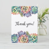 カラフルな多肉植物をありがとう 招待状 (スタンド正面)