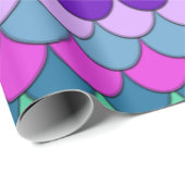カラフルな多色の人魚の誕生日パーティー ラッピングペーパー (ロールコーナー)