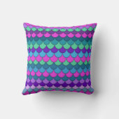 カラフルな多色の人魚 クッション (裏面)