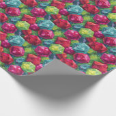 カラフルな多面体サイコロ D&D ゲーム ラッピングペーパー (角)