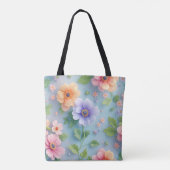 カラフルな大きな紙の花 トートバッグ (裏面)