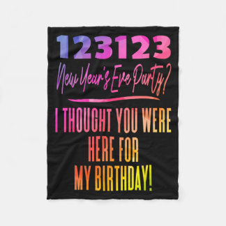 カラフルな大晦日 誕生日パーティー 123123 と フリースブランケット