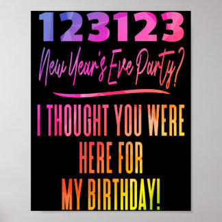 カラフルな大晦日 誕生日パーティー 123123 と ポスター