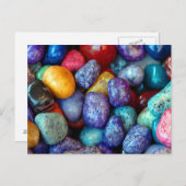 カラフルな大理石の小石 ポストカード (正面/裏面)