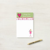 カラフルな天使およびハートのメモ帳 ポストイット (デスク上)