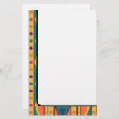 カラフルな天然米国式パターン 便箋 (正面/裏面)