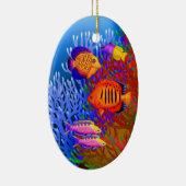 カラフルな太平洋礁の魚のオーナメント セラミックオーナメント (右)