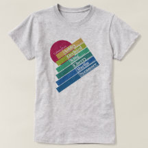 カラフルな女性用カレッジ パークTシャツ