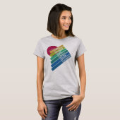 カラフルな女性用カレッジ パークTシャツ Tシャツ (正面フル)