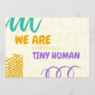カラフルな妊娠の発表カード 案内状