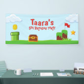 カラフルな子供のテレビゲームの誕生日屋外ビニール 横断幕 (トレードショー)