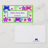 カラフルな子供のテレホンカード コーリングカード (正面/裏面)