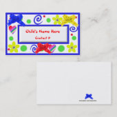 カラフルな子供のテレホンカード コーリングカード (正面/裏面)