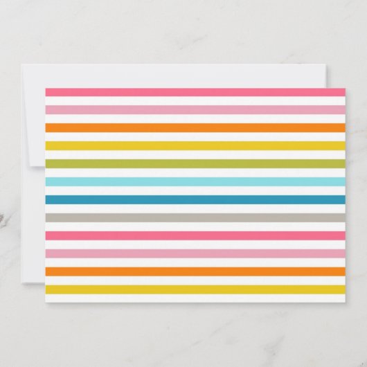 カラフルな子供の誕生日のパーティの招待状 招待状 (裏面)