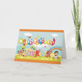 カラフルな子供の誕生日カード カード