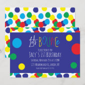 カラフルな子供の誕生日ジャンプバウンスハウス公園 (正面/裏面)