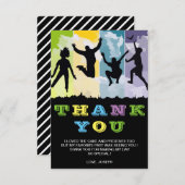 カラフルな子供の誕生日 サンキューカード (正面/裏面)