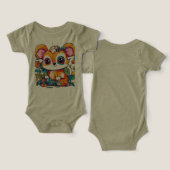 カラフルな子供用アニマルTシャツベクター デザイン (デザイン正面&裏面)