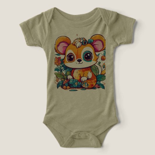 カラフルな子供用アニマルTシャツベクター デザイン (デザイン正面)