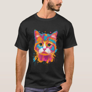 カラフルな子猫の里親募集 ネコ Tシャツ