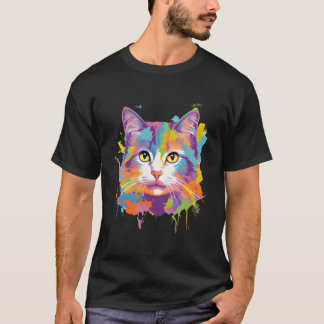 カラフルな子猫の里親募集 Tシャツ