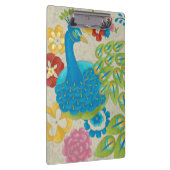 カラフルな孔雀および花 クリップボード (右)