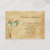 カラフルな孔雀のプロフィール 名刺 (裏面)