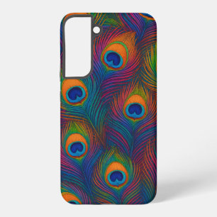 カラフルな孔雀の羽 SAMSUNG GALAXY S22+ケース