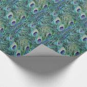 カラフルな孔雀 ラッピングペーパー (角)