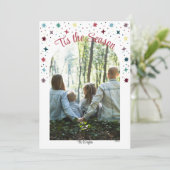 カラフルな季節の写真 フラット ホリデー カード (スタンド正面)