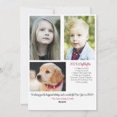 カラフルな季節の写真 フラット ホリデー カード (裏面)