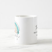 カラフルな学校の虹の先生への感謝ギフト コーヒーマグカップ (中央)