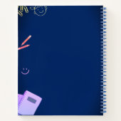 カラフルな学用品 ノートブック (裏面)