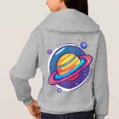 カラフルな宇宙の土星ベビーTシャツ (裏面)