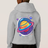 カラフルな宇宙の土星ベビーTシャツ (裏面)