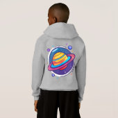 カラフルな宇宙の土星ベビーTシャツ (裏面フル)