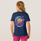 カラフルな宇宙の土星ベビーTシャツ Tシャツ (裏面フル)