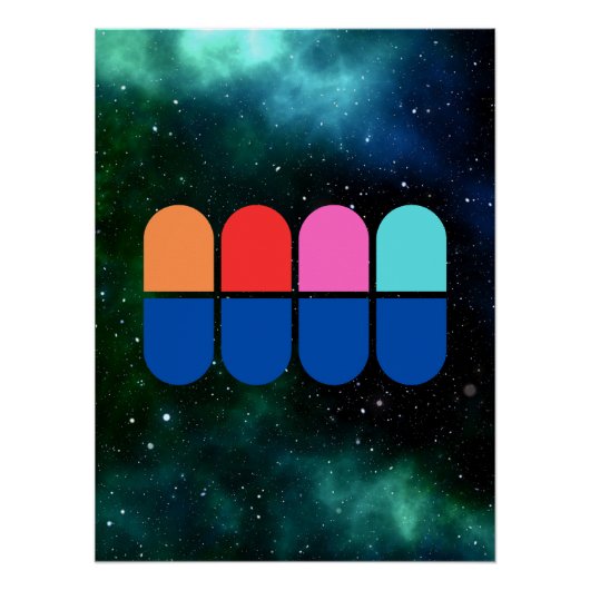 カラフルな宇宙の幽霊 ポスター (正面)