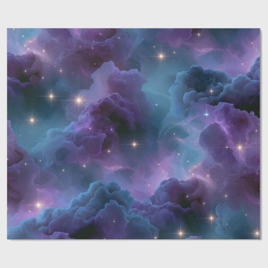 カラフルな宇宙の星雲 ラッピングペーパー (フラット)