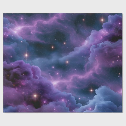 カラフルな宇宙の星雲 ラッピングペーパー (フラット)