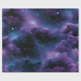 カラフルな宇宙の星雲 ラッピングペーパー