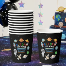 カラフルな宇宙の誕生日パーティー