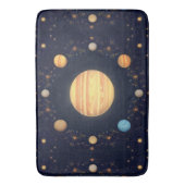 カラフルな宇宙イラスト バスマット (正面縦)