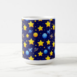 カラフルな宇宙冒険 コーヒーマグカップ