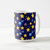 カラフルな宇宙冒険 コーヒーマグカップ (正面右)
