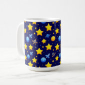 カラフルな宇宙冒険 コーヒーマグカップ (正面左)