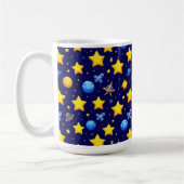カラフルな宇宙冒険 コーヒーマグカップ (左)