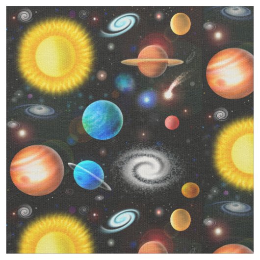 カラフルな宇宙天文学の宇宙の生地 ファブリック (クローズアップ)